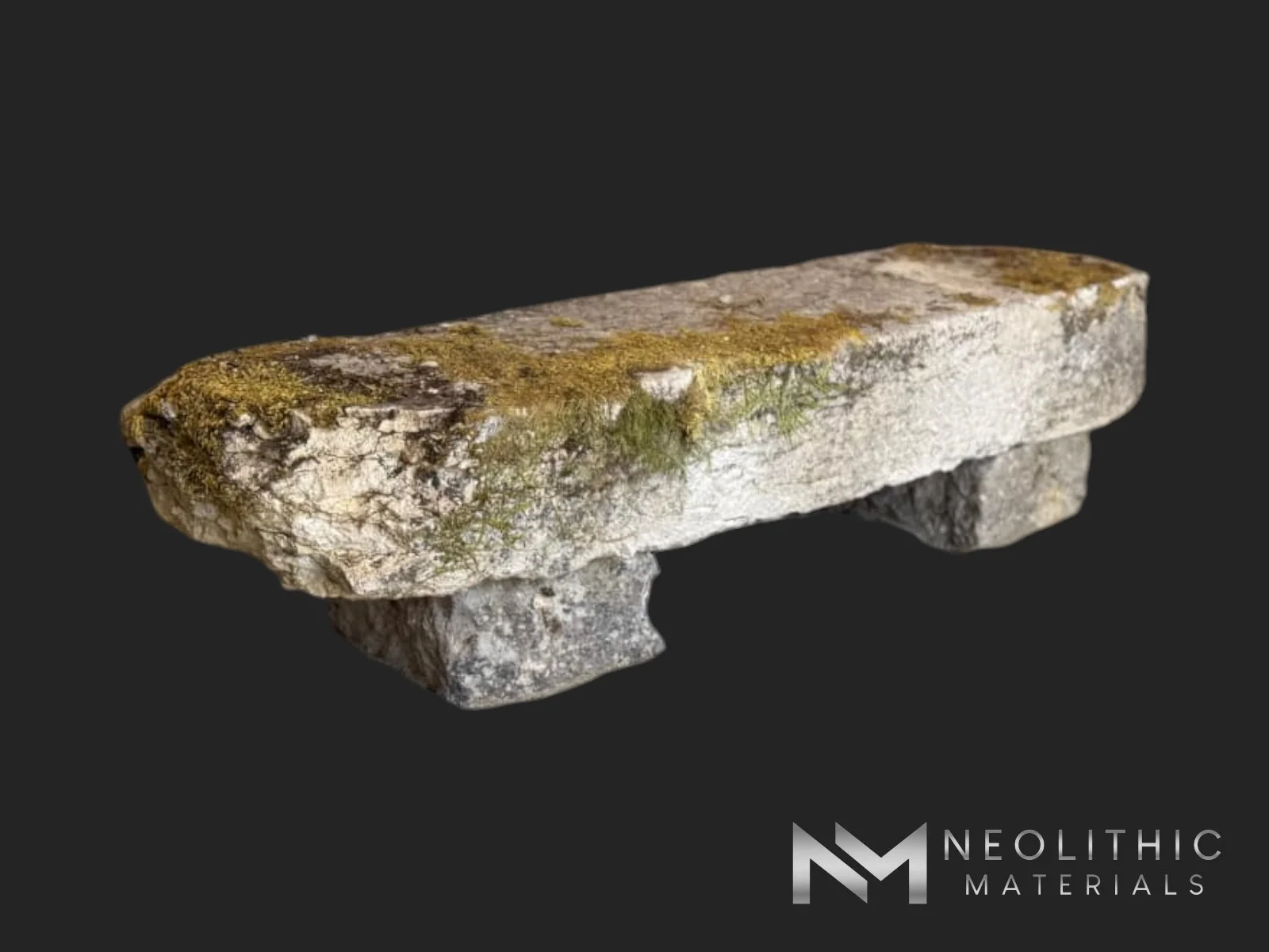 French Antique 19th Century Limestone Bench - Image 1